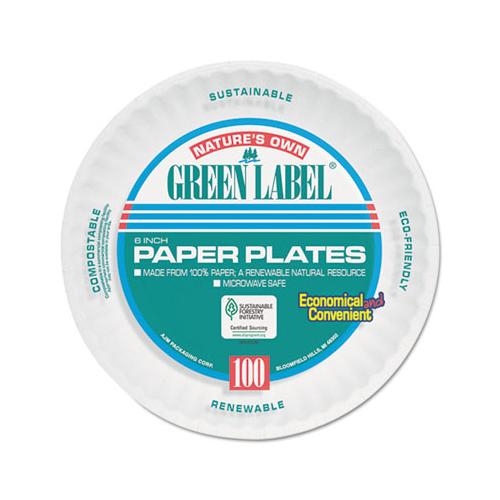 Paper Plates, 6" Diameter, White, Bulk Pack, 1000-carton