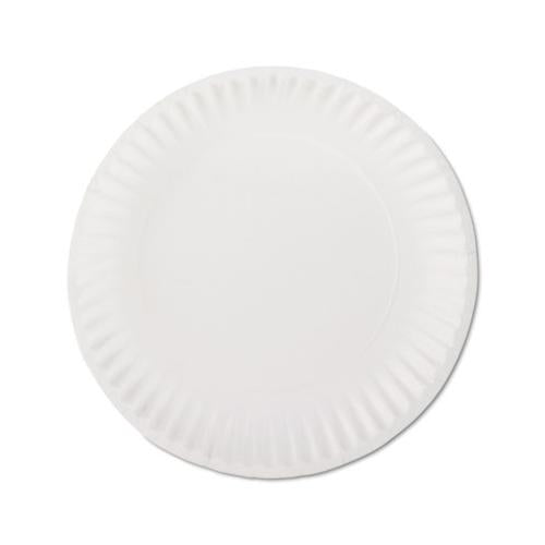 White Paper Plates, 9" Diameter, 100-bag