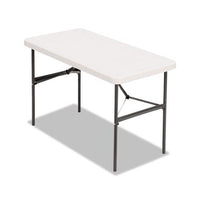 Banquet Folding Table, Rectangular, Radius Edge, 48 X 24 X 29, Platinum-charcoal