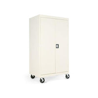 Assembled Mobile Storage Cabinet, W-adjustable Shelves 36w X 24d X 66h, Putty