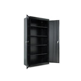 Assembled 72" High Storage Cabinet, W-adjustable Shelves, 36w X 18d, Black