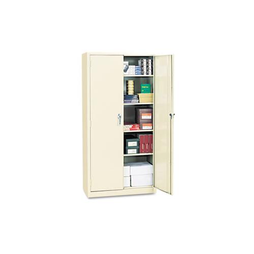 Assembled 72" High Storage Cabinet, W-adjustable Shelves, 36w X 18d, Putty