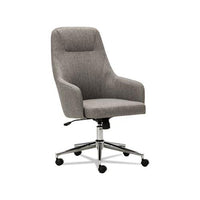 Alera Captain Series High-back Chair, Supports Up To 275 Lbs, Gray Tweed Seat-gray Tweed Back, Chrome Base