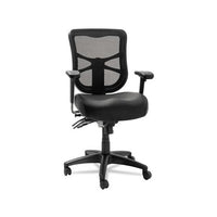 Alera Elusion Series Mesh Mid-back Multifunction Chair, Supports Up To 275 Lbs., Black Seat-black Back, Black Base