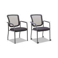 Mesh Guest Stacking Chair, Supports Up To 275 Lbs., Black Seat-black Back, Black Base