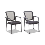 Mesh Guest Stacking Chair, Supports Up To 275 Lbs., Black Seat-black Back, Black Base