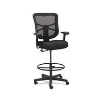 Alera Elusion Series Mesh Stool, 31.6" Seat Height, Supports Up To 275 Lbs., Black Seat-black Back, Black Base