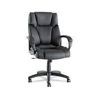 Alera Fraze Executive High-back Swivel-tilt Leather Chair, Supports Up To 275 Lbs, Black Seat-black Back, Black Base