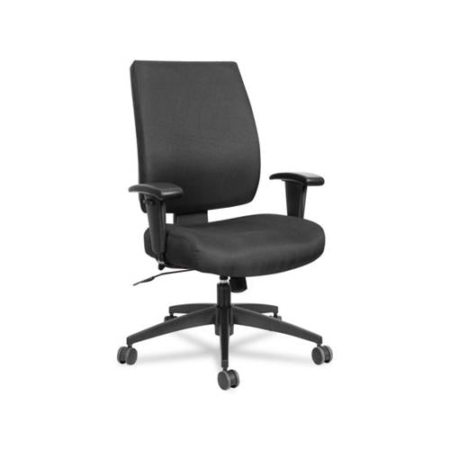 Alera Wrigley Series High Performance Mid-back Synchro-tilt Task Chair, Supports Up To 275 Lbs, Black Seat-back, Black Base