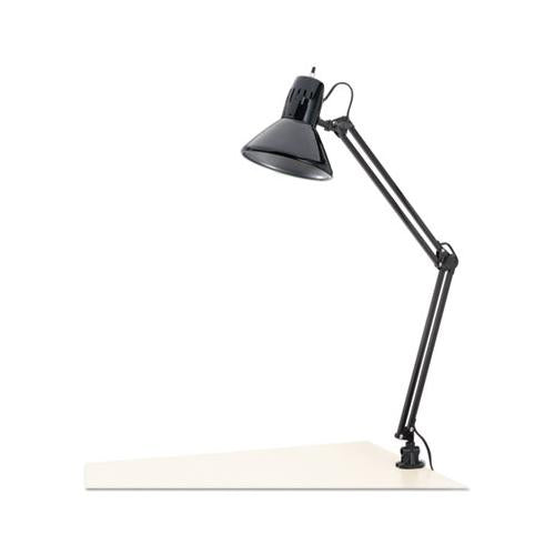 Architect Lamp, Adjustable, Clamp-on, 6.75"w X 20"d X 28"h, Black