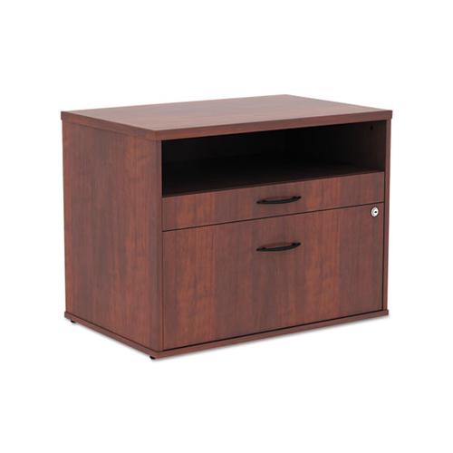 Alera Open Office Series Low File Cabient Credenza, 29.5w X 19.13d X 22.88h, Medium Cherry