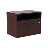 Alera Open Office Series Low File Cabient Credenza, 29.5w X 19.13d X 22.88h, Mahogany