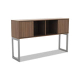 Alera Open Office Desk Series Hutch, 59w X 15d X 36.38h, Modern Walnut