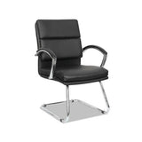 Alera Neratoli Slim Profile Guest Chair, 23.81'' X 27.16'' X 36.61'', Black Seat-black Back, Chrome Base