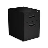 Two-drawer Metal Pedestal File, 14.96w X 19.29d X 21.65h, Black