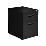 Two-drawer Metal Pedestal File, 14.96w X 19.29d X 21.65h, Black