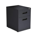 Two-drawer Metal Pedestal File, 14.96w X 19.29d X 21.65h, Charcoal