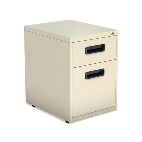 Two-drawer Metal Pedestal File, 14.96w X 19.29d X 21.65h, Putty