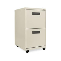 Two-drawer Metal Pedestal File, 14.96w X 19.29d X 27.75h, Putty