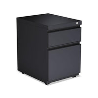 2-drawer Metal Pedestal Box File With Full Length Pull, 14.96w X 19.29d X 21.65h, Charcoal