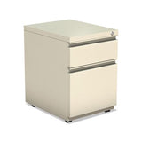 Two-drawer Metal Pedestal Box File With Full-length Pull, 14.96w X 19.29d X 21.65h, Putty