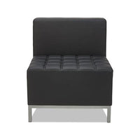 Alera Qub Series Armless L Sectional, 26.38w X 26.38d X 30.5h, Black