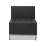 Alera Qub Series Armless L Sectional, 26.38w X 26.38d X 30.5h, Black