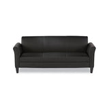 Alera Reception Lounge Furniture, 3-cushion Sofa, 77w X 31.5d X 32h, Black