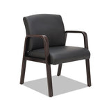 Alera Reception Lounge Wl Series Guest Chair, 24.21'' X 26.14'' X 32.67'', Black Seat-black Back, Espresso Base