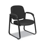 Alera Genaro Series Half-back Sled Base Guest Chair, 24.63" X 26.63" X 34", Black Seat-black Back, Black Base