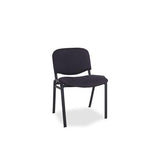 Alera Continental Series Stacking Chairs, Black Seat-black Back, Black Base, 4-carton