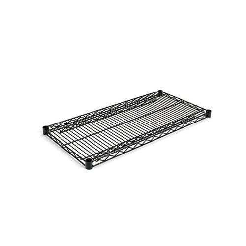 Industrial Wire Shelving Extra Wire Shelves, 36w X 18d, Black, 2 Shelves-carton