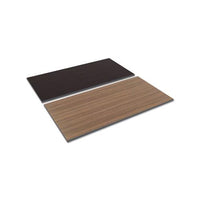 Reversible Laminate Table Top, Rectangular, 59 3-8w X 29 1-2d, Espresso-walnut