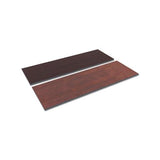 Reversible Laminate Table Top, Rectangular, 71 1-2w X 23 5-8,med Cherry-mahogany