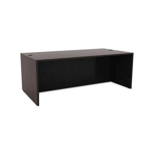 Alera Valencia Series Straight Front Desk Shell, 71w X 35.5d X 29.63h, Espresso