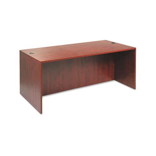 Alera Valencia Series Straight Desk Shell, 71w X 35.5d X 29.63h, Medium Cherry