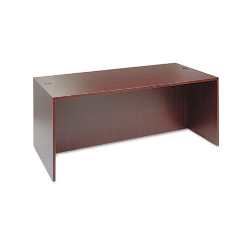 Alera Valencia Series Straight Front Desk Shell, 71w X 35.5d X 29.63h, Mahogany