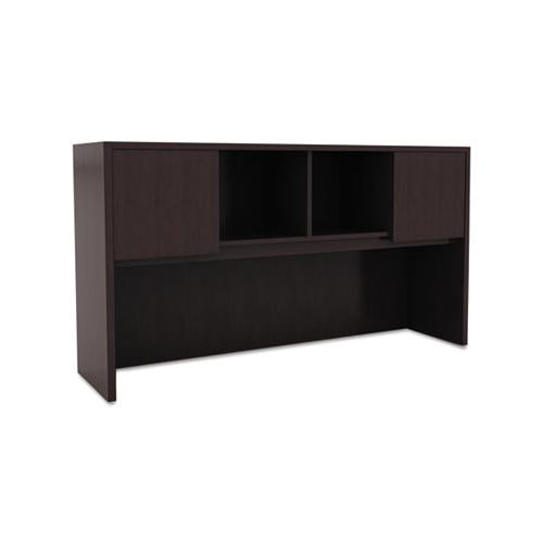 Alera Valencia Series Hutch With Doors, 58.88w X 15d X 35.38h, Espresso