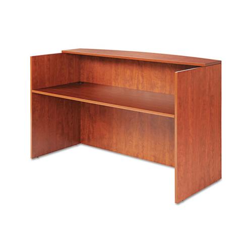 Alera Valencia Series Reception Desk With Counter, 71w X 35.5d X 42.5h,  Cherry