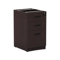 Alera Valencia Box-box-file Full Pedestal, 15.63w X 20.5d X 28.5h, Mahogany