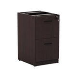 Alera Valencia File-file Drawer Full Pedestal, 15.63w X 20.5d X 28.5h, Mahogany