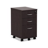 Alera Valencia Mobile Box-box-file Pedestal File, 15.88w X 20.5d X 28.38h, Espresso