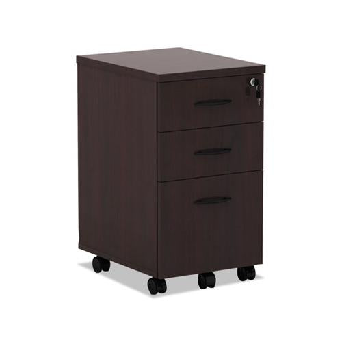 Alera Valencia Mobile Box-box-file Pedestal File, 15.88w X 20.5d X 28.38h Mahogany