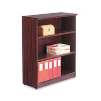 Alera Valencia Series Bookcase, Three-shelf, 31 3-4w X 14d X 39 3-8h, Mahogany