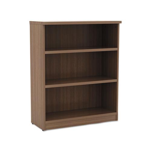 Alera Valencia Series Bookcase, Three-shelf, 31 3-4w X 14d X 39 3-8h, Mod Walnut