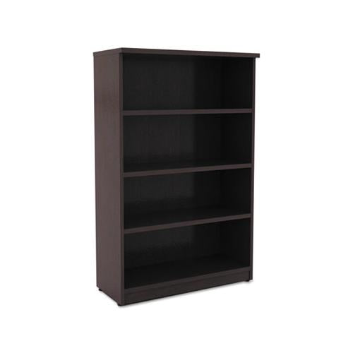 Alera Valencia Series Bookcase, Four-shelf, 31 3-4w X 14d X 54 7-8h, Espresso