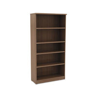 Alera Valencia Series Bookcase, Five-shelf, 31 3-4w X 14d X 64 3-4h, Modern Walnut
