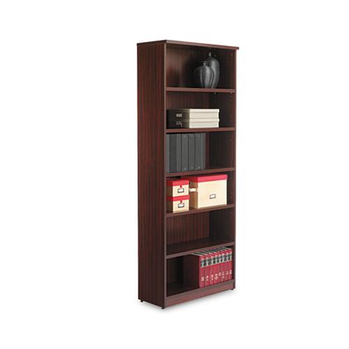 Alera Valencia Series Bookcase, Six-shelf, 31 3-4w X 14d X 80 1-4h, Mahogany