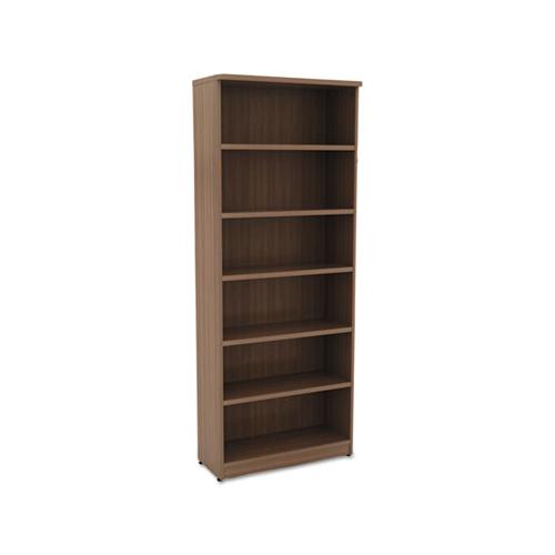 Alera Valencia Series Bookcase, Six-shelf, 31 3-4w X 14d X 80 1-4h, Mod Walnut