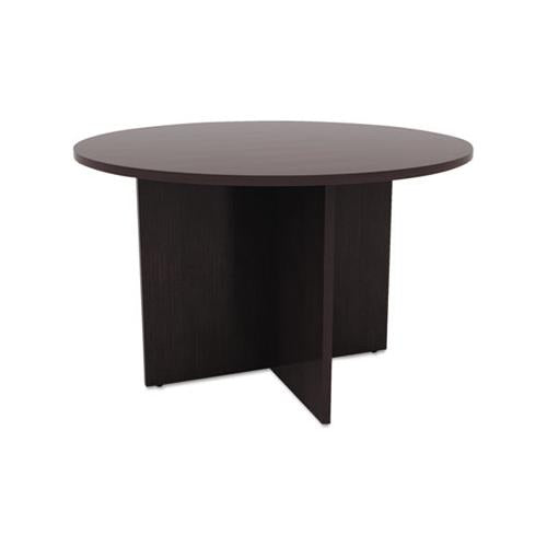 Alera Valencia Round Conference Table W-legs, 29 1-2h X 42 Dia., Espresso